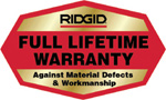 RIDGID Full Lifetime Warranty Logo